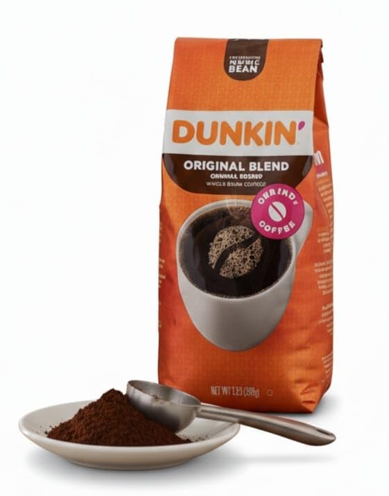 Dunkin' Donuts Medium Roast Whole Bean Coffee, Original Blend (Pack of 2)
