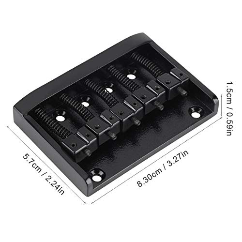 Kadimendium Bass Bridge Tailpiece Good Texture Metal Bass Bridge For 5 String Bass(Black) #TOP6