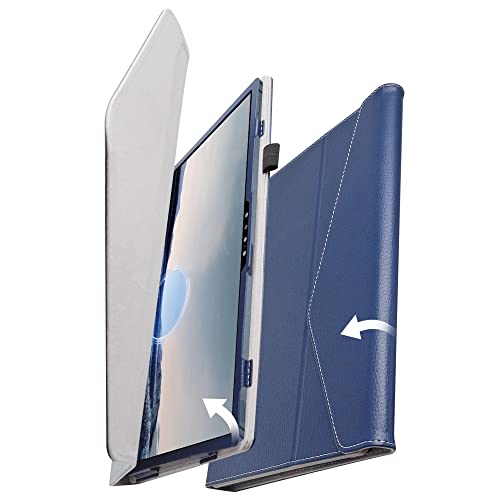 Bige For Dell Xps 13 2-In-1 9315 Case,Pu Leather Folio 2-Folding Stand Cover For Dell Xps 13 2-In-1（9315 2N1） 13.4" 2-In-1 Tablet,Dark Blue #TOP3