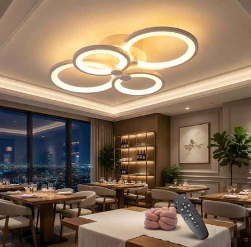 Image of 54W LED Ceiling Light for Living Room 3-Color LED Ceiling Light with Remote