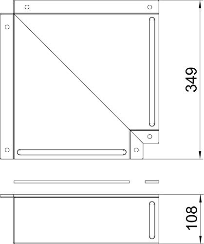 Angle plat pour montage mural et plafond cache câble propre - 3