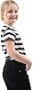 ANZEE DISCOVER THE NEW YOU Men Women's Striped T-Shirt Unisex Crew Neck Short Sleeve Stripes T-Shirt Cotton Top Round Neck Kids Casual Crewneck Summer Wears White/Black 2XL #4