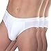 Produktbild HERMKO 3300 3er Pack Herren Slip aus 100% Bio-Baumwolle, Größe:D 7 = EU XL, Farbe:weiß