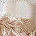 Muslin Baby Lounger Cover 2 Pack, Soft Breathable Newborn Lounger Pillow Cover for Boys Girls Infant (Beige & Cream)