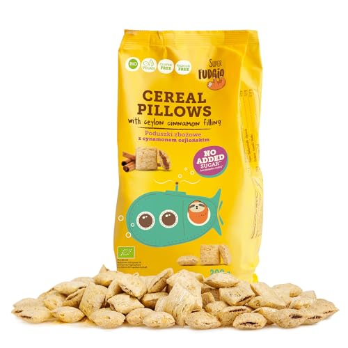 SUPER FUDGiO Bio-Frühstückscerealien | Glutenfrei Vegan | Ohne Zucker und Palmöl | mit Ceylon-Zimt-Füllcreme | 200 g