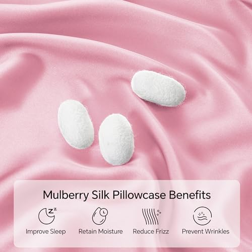 Image of Infiixso Silk Pillowcases Pink Standard Size 1PC