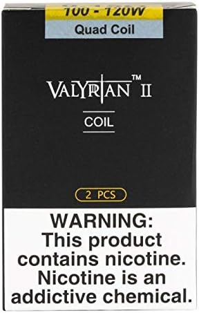Uwell® Valyrian 2 Coils UN2 0.32Ω/ UN2-2 0.14Ω/ UN2-3 0.16Ω/ Quadruple 0.15Ω Pack of 2 Coils No Nicotine TPD Compliant (Pack of Quadruple Coil 0.15Ω 100-120W)
