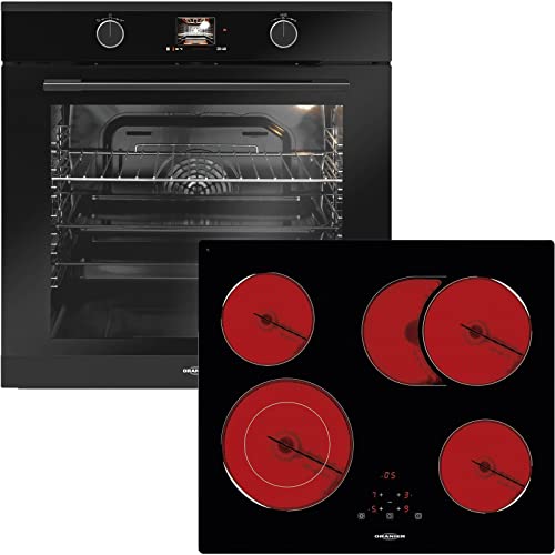 Oranier autarkes Backofen Set mit Glaskeramikkochfeld 60 cm ohne Induktion KFTC 9965 TC & Pyrolyse Einbaubackofen EBP…