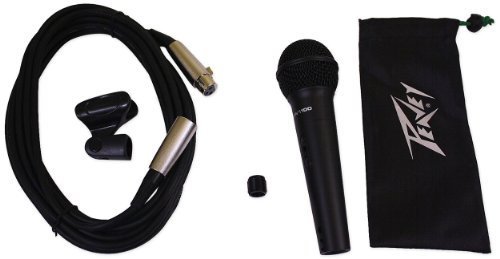 Pair Of (2) Peavey Pvi100Xlr Wired Dynamic Cardioid Vocal Microphones + Carrying Pouch + Mic Clip + Xlr Cable #TOP1