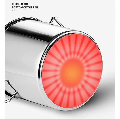 Heavy Duty Stock Pot mit Deckel, 304 Edelstahl-Suppentopf, Induktionskompatibles Kochgeschirr mit Verbundbasis, ungiftiger Küchentopf für Eintöpfe, Brühen, Konserven, Haus- und Restaurantgebrauch