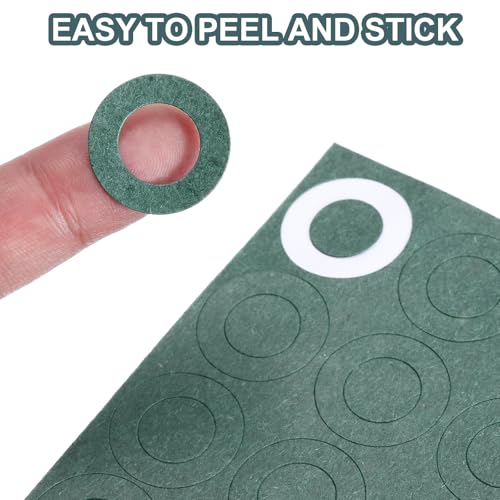 Image of MECCANIXITY 360PCS 21700 Lithium Battery Insulator Rings, Hollow Electrical Insulation Ring Adhesive Paper Cardboard Sticker, Green