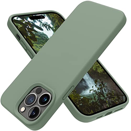 OTOFLY Designed for iPhone 14 Pro Max Case, Silicone Shockproof Slim Thin Phone Case for iPhone 14 Pro Max 6.7 inch (Calke Green) by OTOFLY - Used condition - US$11.24