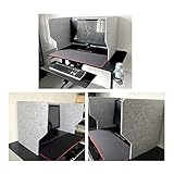 Mamparas para Oficinas，Mampara de oficina， Partición acústica - Reduzca el ruido y las distracciones visuales - Divisor de escritorio con absorción de sonido - Panel de privacidad de escritorio