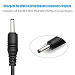SoulBay 4.2V AC Adapter Charger Cord for Wahl Trimmer Clipper 9818 9818L 9854L 9864 9876L 9880L 9888L Lithium Ion Beard…