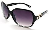 Mambo Shades Women's Oversized Fashion Classic Polarized Sunglasses in Black - Bombshell
