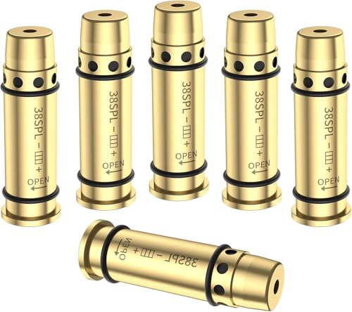 Gobxld 6 Pieces Laser Training Cartridge for .38SPL/.357mag for Dry Fire Training System Dry Fire Practice and Shooting Training