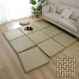 Tappeto Tatami Giapponese Materasso Tatami Giustapponibile 2,2 Cm Ispessito Materasso Pavimento Portatile Tappeto Tatami Disponibile Due Lati Rattan Spazio Adatto: Soggiorno, Camera Letto, Ecc.(D,24*2