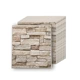 Greymond 3D Wall Panels Peel and Stick in Rock, 40 PCS XPE Foam 3D Wallpaper, Faux Brick Wall Panels for Bedroom, Stairs, Kitchen