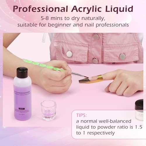 Mano práctica para uñas acrílicas con kit profesional miniatura 5