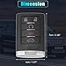 X AUTOHAUX 5 Button Replacement Key Fob Case Keyless Entry Remote Key Shell Cover for Cadillac Escalade CTS DTS STS 2008-2010 OUC6000066 Without Blade No Chip