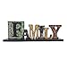 Family Table Sign Distressed Cut-Out Typeset Letters Fleur De Lis Country Primitive DÃcor by BCD