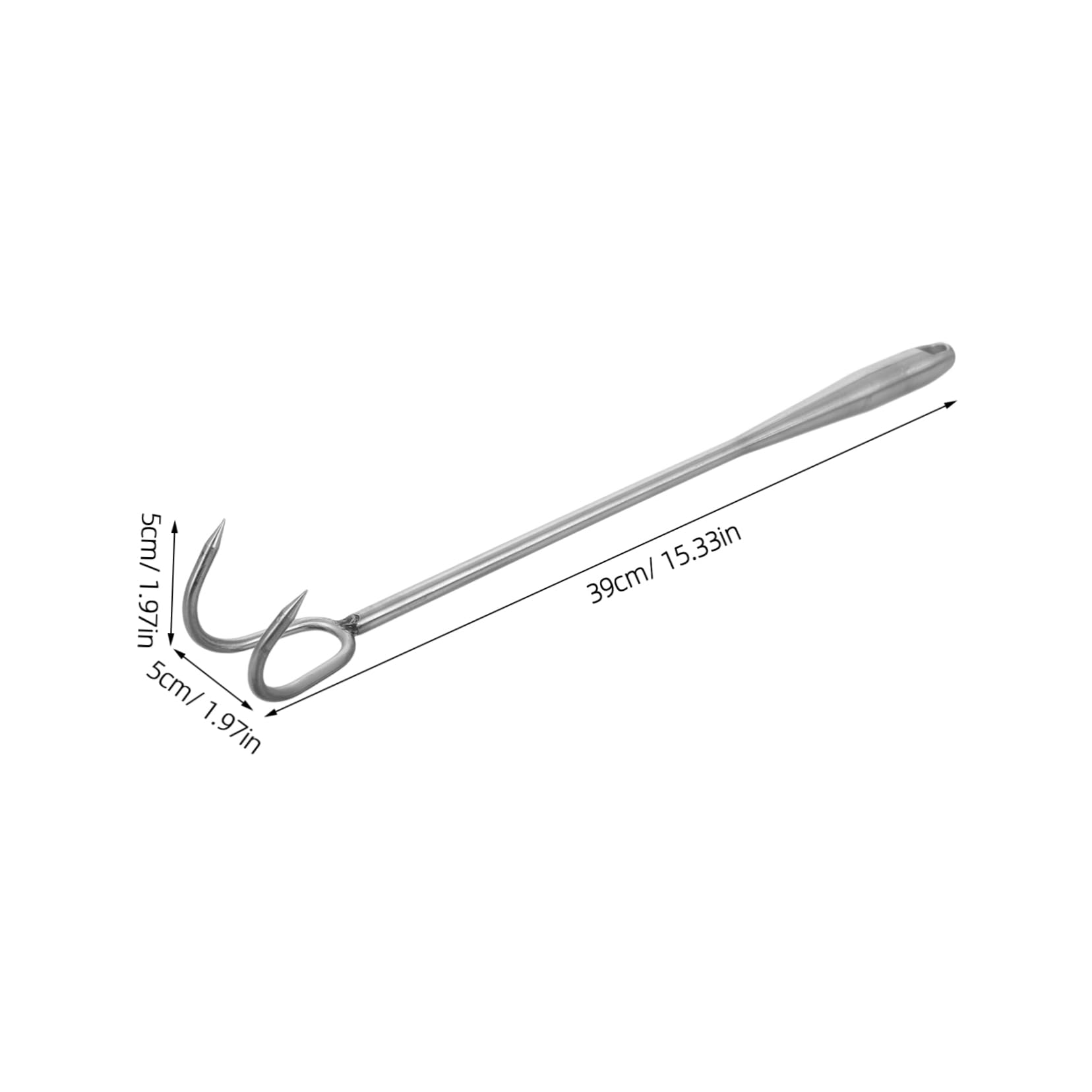 GOOHOCHY Stainless Steel Heavy Duty Meat Hook and Flipper for BBQ Grilling Outdoor Cooking and Roasting Compact Design Reinforced Hook for Use
