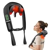 Snailax Neck Massager for Pain Relief Deep Tissue, Neck Massage with Heat, Cordless Massager for Back and Shoulder Pain, Deep Kneading Back Massager, Gift for Mom Dad