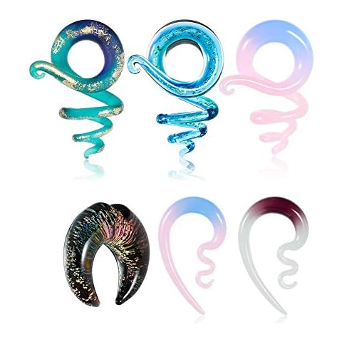 COOEAR Handmade Glass Ear Tapers Set Cover