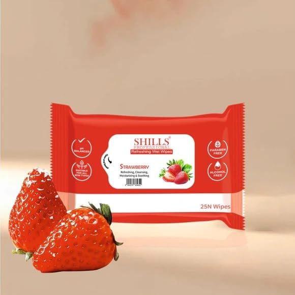 PRATHNA CREATION Refreshing Wet Wipes Combo Pack of 4 – Vitamin C, Mint, Lime Fresh & Strawberry | Hydrating, Brightening, Cleansing Face Wipes for All Skin Types | Alcohol Free, Travel Friendly Facial Wipes 1