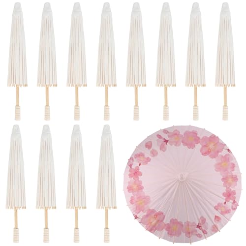 Paraguas en blanco para decoración de bodas y talleres de manualidades infantiles