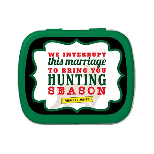 Interrupt This Marriage For Hunting Season Mints Tin - Peppermint Breath Fresheners For Mens Stocking Stuffers For Hunters Wives Gag Gifts - Pocket Pack #TOP25