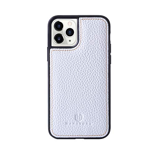 iPhone11 Pro Max 本革ケース シュリンクカーフレザー 耐衝撃 ハンドメイド ギフト おしゃれ シンプル 大人可愛い メンズ レディース スマホケース 白 シロ ホワイト SPG-11ProMax-White