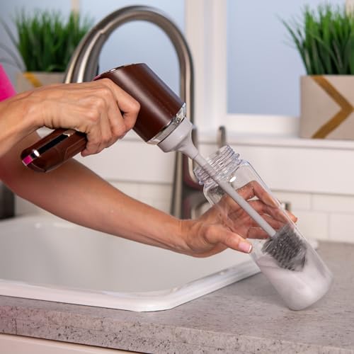 Horsepower Scrubber EZ Silicone Brush Cleaner Attachment, AS-SEEN-ON-TV, Spins, 350 RPM, Reaches Deep to Clean 40 oz Tumblers - Image 3