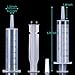 4 Pack Large Syringes for Liquid, 20ml & 60ml Plastic Syringe for Measuring, Lip Gloss TKP Lipgloss Base Flavoring Oil Food Oral Medicine Injection Feeding- with Tip Cap and Pipettes