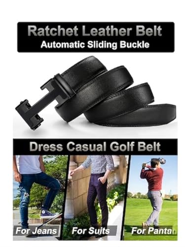 Image of WildHorn Men's Genuine Leather Belt for Men| Premium Auto-Lock Buckle | Adjustable up to 48 inch | Formal & Casual Wear | Micro-Adjust Fit | Stylish Gift Box Included
