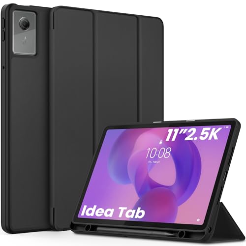 EasyAcc Coque pour Tablette Lenovo Idea Tab 11 Pouces 2025, Étui de Protection Fin avec Support pour TB-336ZU TB-336FU, Noir