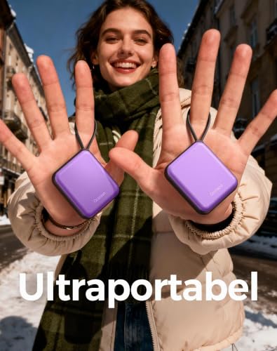 OCOOPA Handwärmer Elektrisch 2er Set, Wiederverwendbar 4000mAh USB Taschenwärmer, 3 Wärmestufen, Maximal 52°C… – Ansicht 4