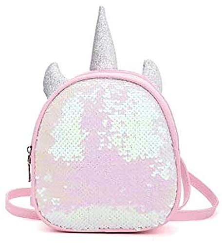 BETOY Mini Mochila de Unicornio  Escolar para niña  de Lentejuelas  de  de Viaje Bling