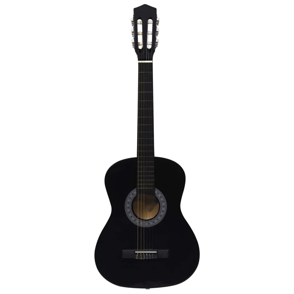 8-tlg. Konzertgitarre 3/4 Starter-set Akustische Klassikgitarren Akustikgitarre Westerngitarre Akustikgitarren für Erwachsene Kinder Anfänger, 36" Schwarz