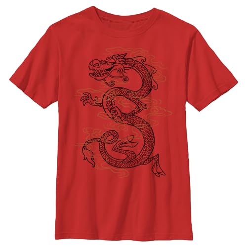 Disney Boy's Mulan Mushu Large Tattoo T-Shirt