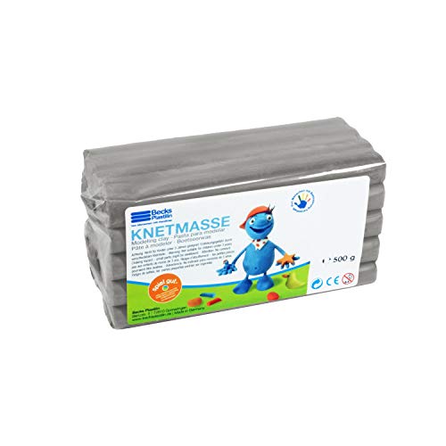 Becks Plastilin 500 G Modelling Clay Pack (Grey), Colore, B100489