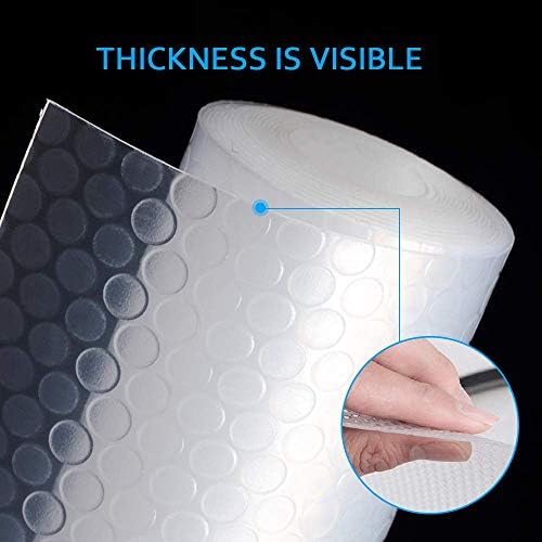 amorus 3 Rolls DIY Washable Drawer Liner 150 x 45cm, Anti-mildew Anti-bacterial Non-slip Waterproof Fridge Liners -Clear