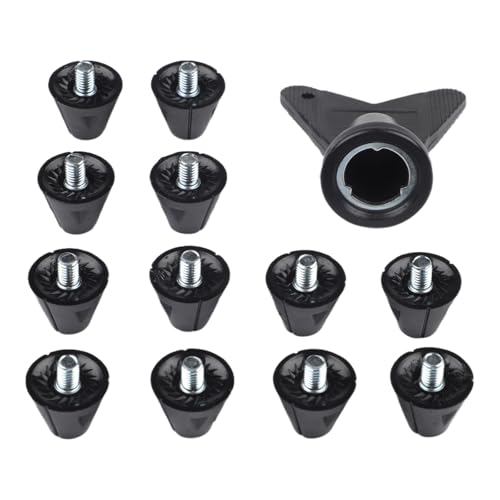 Helilyco 12pcs Football Boot Studs Spikes 5mm Thread Non-Slip for