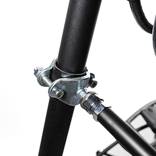 DRULINE Fahrrad Hundeleine - Fahrrad Abstandhalter - Fahrradhalter - Stahl Silber/schwarz/Nylon - ca. 125 cm - Schnellbefestigungsmechanismus - inkl. Befestigungsmaterial