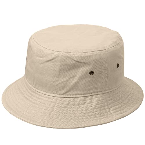 Image of Falari Men Women Unisex Cotton Bucket Hat 100% Cotton Packable for Travel Fishing Hunting Summer Camp