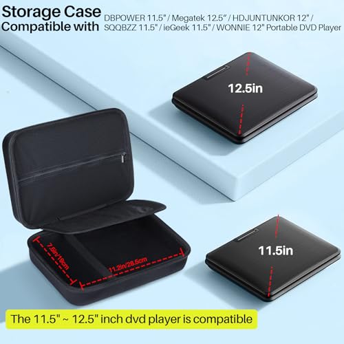 Lebakort Hart Tasche Hülle Etui für YOTON 12,5 / SUNPIN 12,5 /OYU 12.5’’ /DBPOWER 12.5’’ Tragbarer DVD-Player