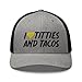 RIVEMUG I Love Titties and Tacos Premium Trucker Hat Curved Bill Mid Crown Funny Gag Gift Joke Cap Heather/Black