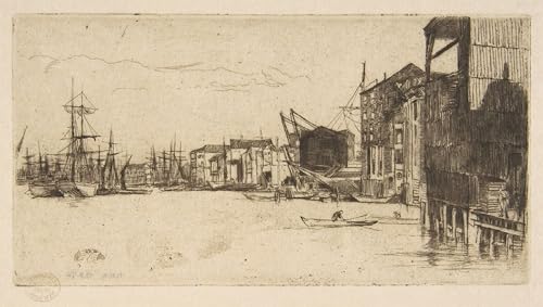 Pintura lienzo Molo di libero scambio para decorar tu oficina con el arte de Whistler 60x90cm