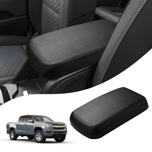Image of Autorder Center Console Cover for 2015-2022 Chevrolet Chevy Colorado /GMC Canyon Accessories Armrest Cover Anti-Scratch Middle Console Pad Leather Armrest Protector