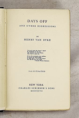 1st ed. Days Off and Other Digressions B00VD9UY44 Book Cover